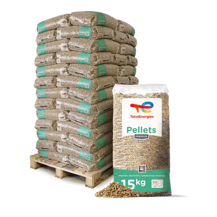 Pellets de madera Total Energies 65 Sacos de 15 kg