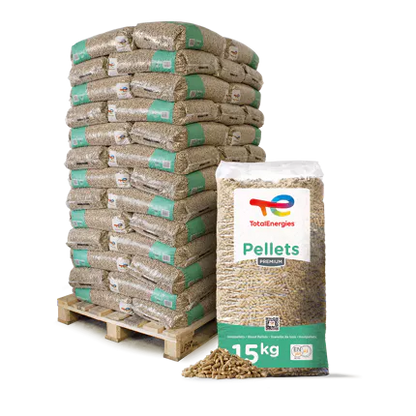 Pellets de madera Total Energies 65 Sacos de 15 kg